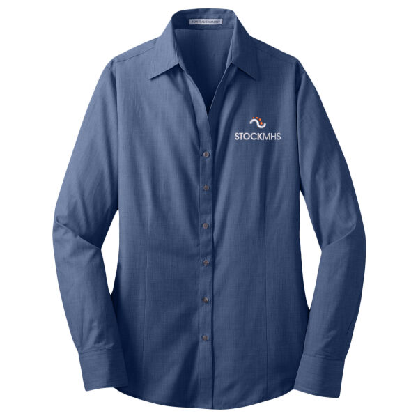 Stock MHS - Ladies Crosshatch Easy Care Shirt Thumbnail