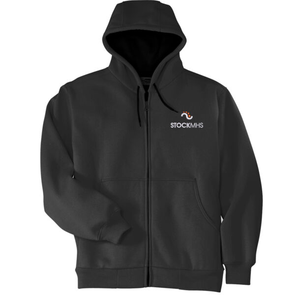 Stock MHS - Heavyweight Full Zip Hooded Sweatshirt with Thermal Lining Thumbnail