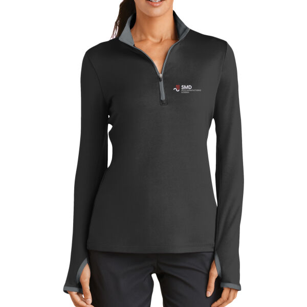 Embroidered Stock Manufacturing & Design - Ladies Dri FIT Stretch 1/2 Zip Cover Up Thumbnail