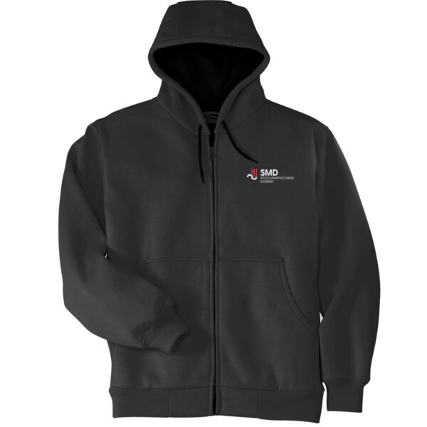 Embroidered Stock Manufacturing & Design - Heavyweight Full Zip Hooded Sweatshirt with Thermal Lining Thumbnail