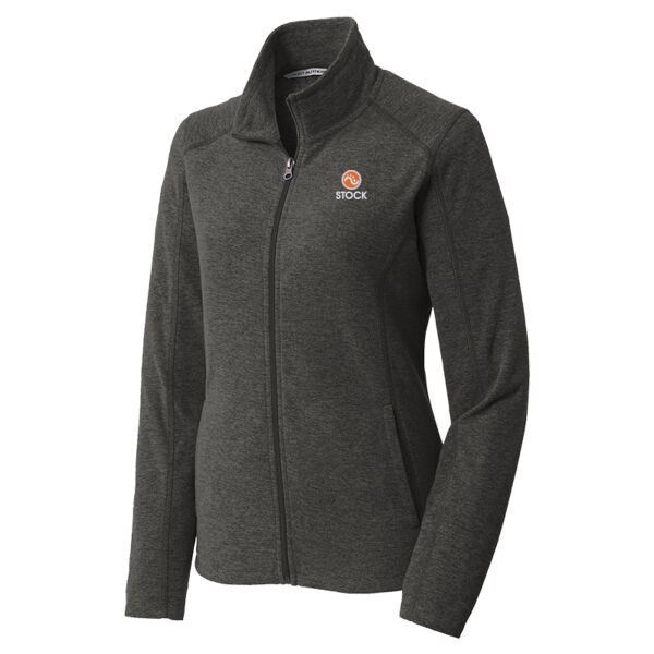 Stock Embroidered - Women's Heather Microfleece Full Zip Jacket Thumbnail